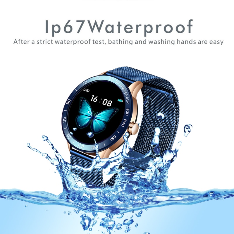 Luik Stalen Slimme Band Mannen Hartslag Bloeddruk Multifunctionele Sport Smartwatch Stappenteller IP67 Waterdichte Fitness Tracker