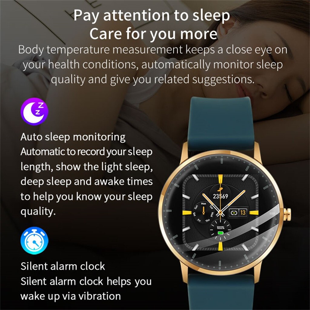 Smart Horloge T9 Smart Horloge Bloeddruk Hartslag Temperatuur Monitor Sport Armband Band Smartwatch Voor Android Ios