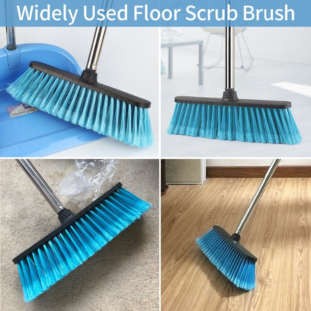 Adjustable Long Handle Floor Cleaning Broom with Plastic Brooms Scrubber for Cleaning Bathroom Courtyard Portable Tools broom