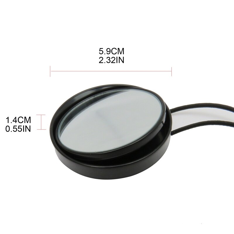 Portable Scuba Dive Panoramic Rearview Mirror with Lanyard Gear Snorkeling Cave Diving Jacket Vest Side Hanging Mirror