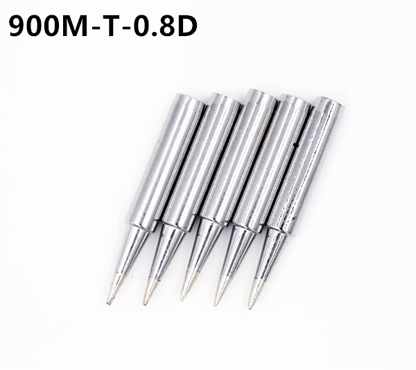 SZBFT puntas de hierro para soldar 900M-T-0.8D,1.2D,1.6D,2.4D,3.2D series para Hakko 936 Estación de Reparación de soldadura: 5pcs 0.8D