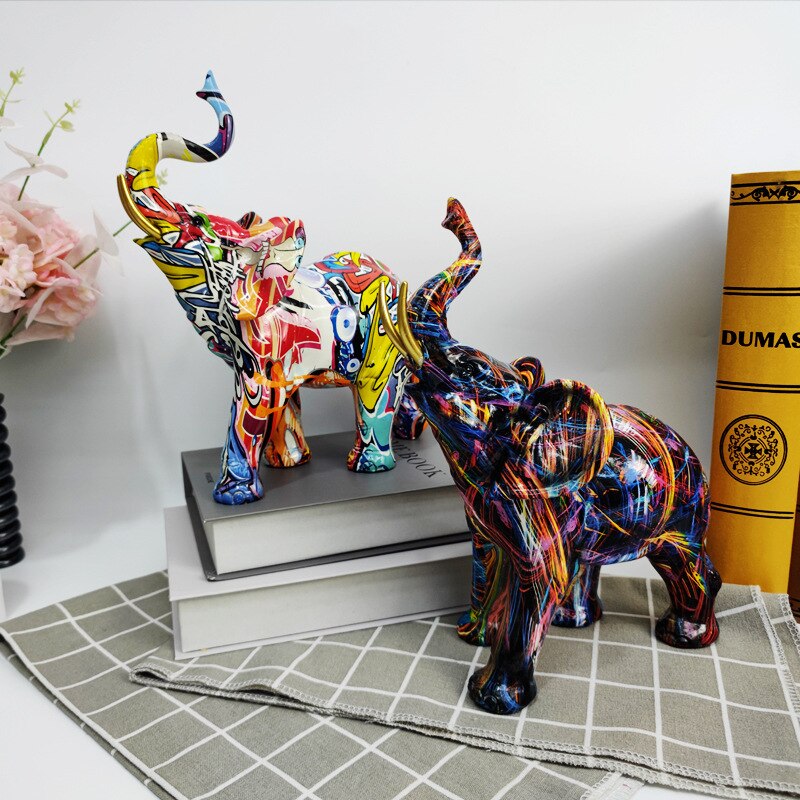 home decor dazzle elephant decoration, living room, lobby, wine cabinet table top, modern arts and crafts decoration