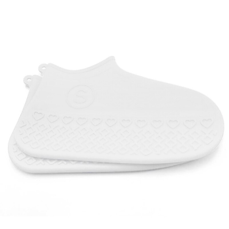 Waterdichte overschoenen voor fietsen, herbruikbare siliconen latex schoenen, elastische overschoenen ter bescherming van schoenen, accessoires, stofhoezen: Transparant / S