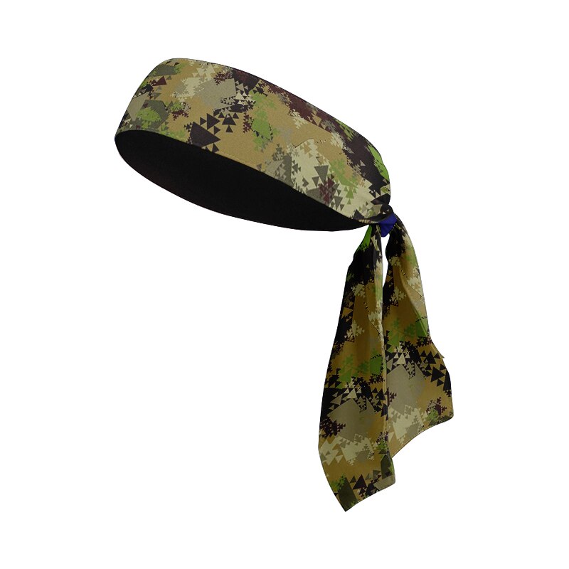 Camouflage Sports Head Band for Men Outdoor Cycling Running Tennis Absorbent Sweat Headband Fitness Compression Hair Headband: Style10