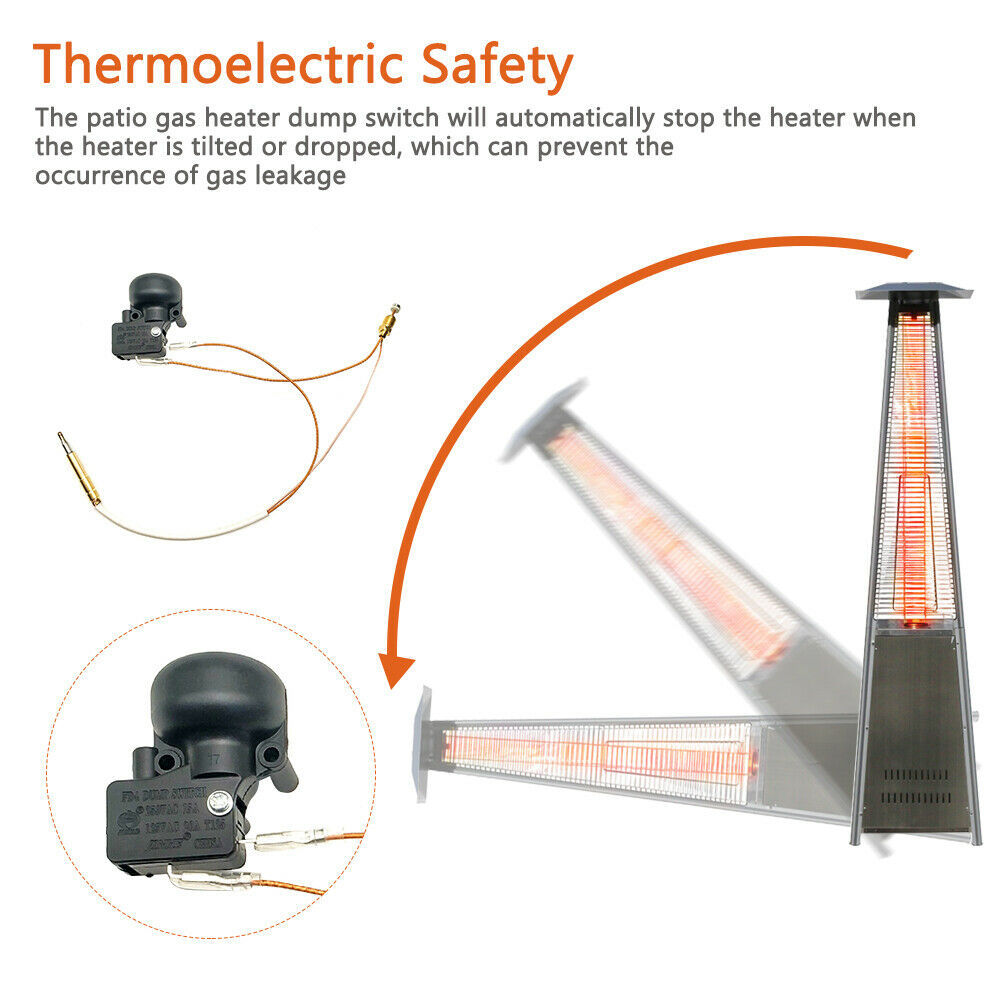 Thermoelement- und Neigungsschalter für Terrassenheizung, Dump-Schalter für Propanheizung, Terrassenheizung, Reparatursatz für Gasheizung im Freien