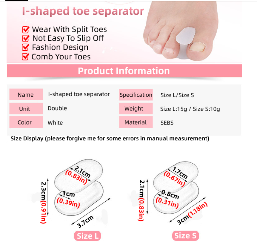1-7Pair Foot Care Tools Silicone Gel Toe Spacers Separators Thumb Device Pad Overlapping Bunion Corrector Pedicure Orthosis
