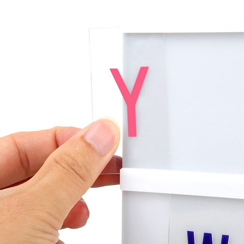 A4 led filmisk lysboks med farverige bogstaver og led lys, bogstavled lysboks til bolig- og bryllupsindretning