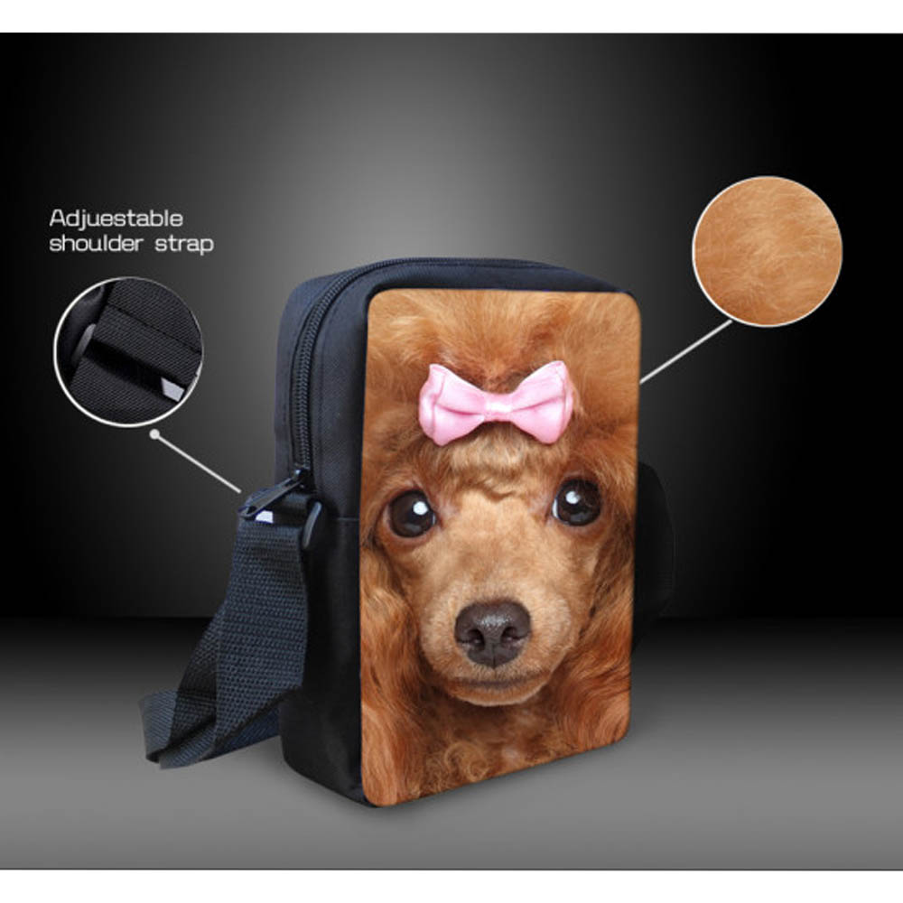 FORUDESIGNS Frauen Mini Umhängetasche Für Damen Nette 3D Hund Labrador Frau Schulter kreuzkörper Beutel Für Mädchen Mini Mochila