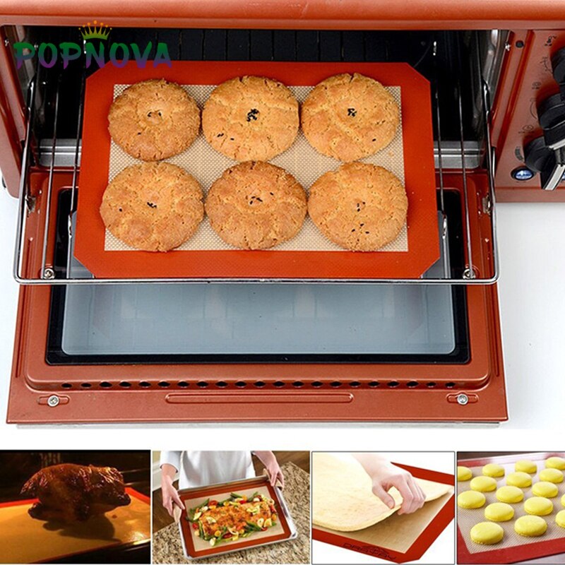 Non-Stick Silicone Baking Mats Cookie Pad Rolling Dough Mat High Temperature Resistant Glass Fiber Batters Flour Fondant
