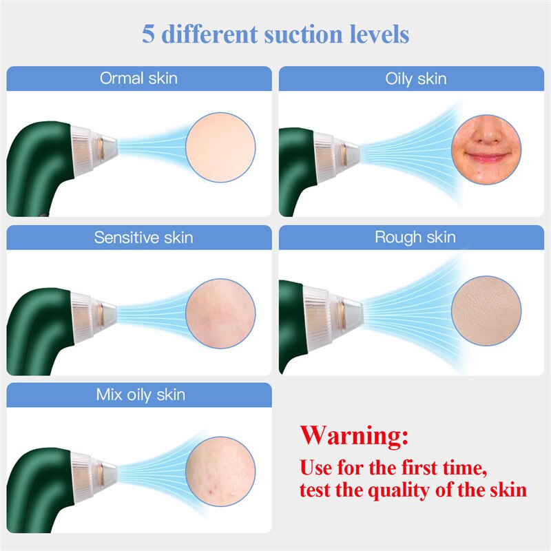 Ckeyin-microscopio eliminador de espinillas, limpiador de poros al vacío, succión de compresa , eliminación de manchas negras, limpieza facial eléctrica, 20X