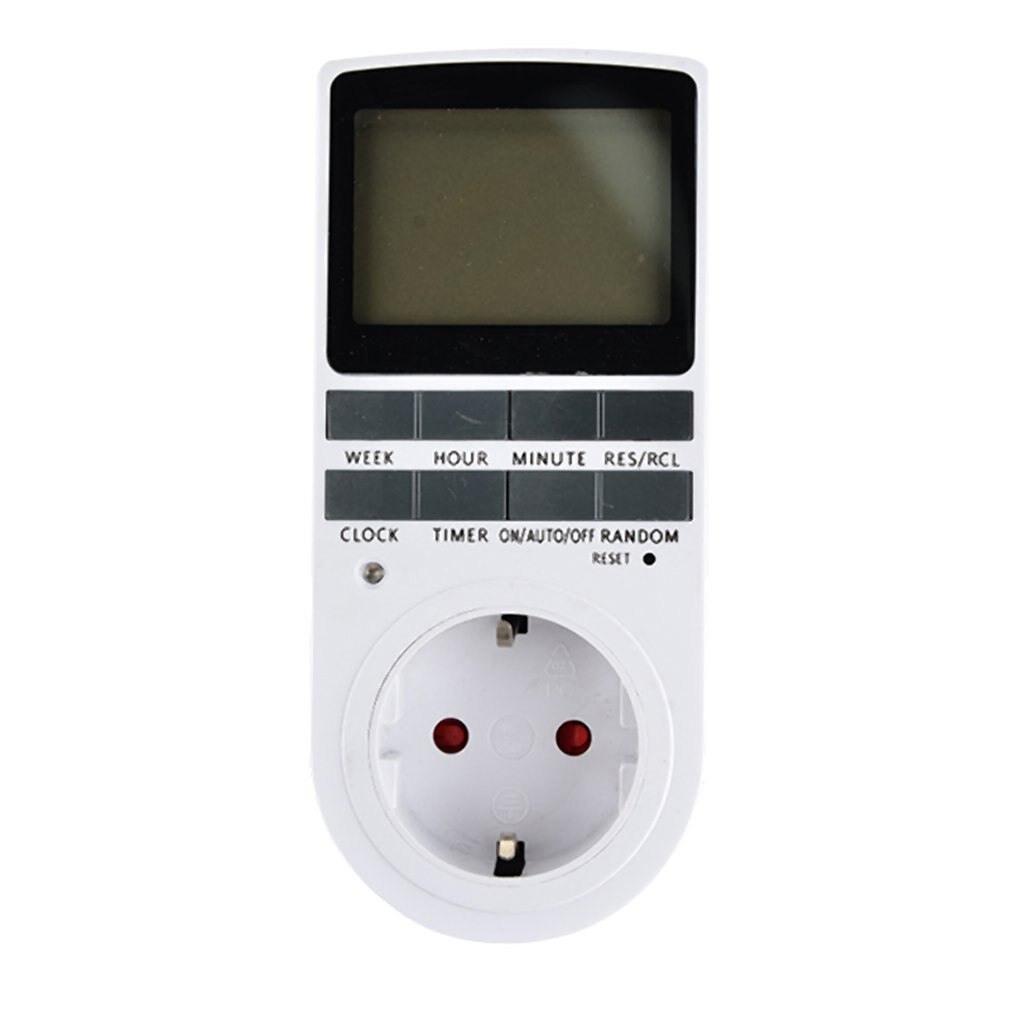 KWE-TM02 Electronic Digital Timer Switch Plug Kitchen Timer Outlet 230V 50HZ 7 Day 12/24 Hour Programmable Timing Socket