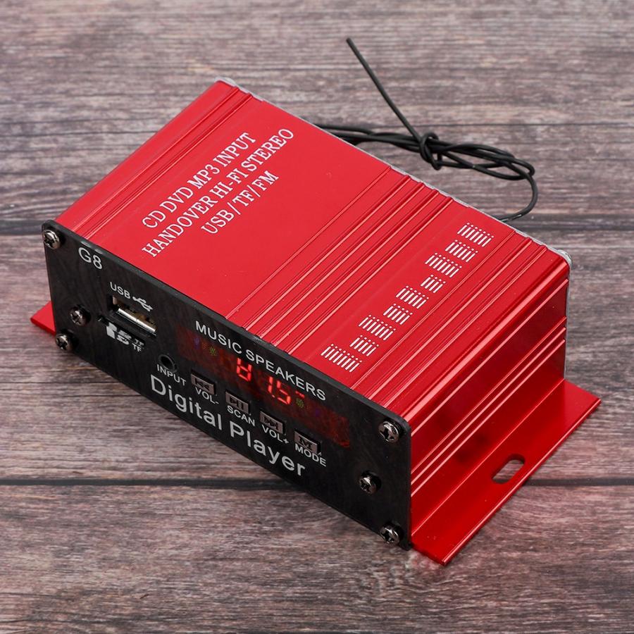 Kodläsare bil digital förstärkare hifi stereo fm radio musikspelare kompatibel med bluetooth bilskanner