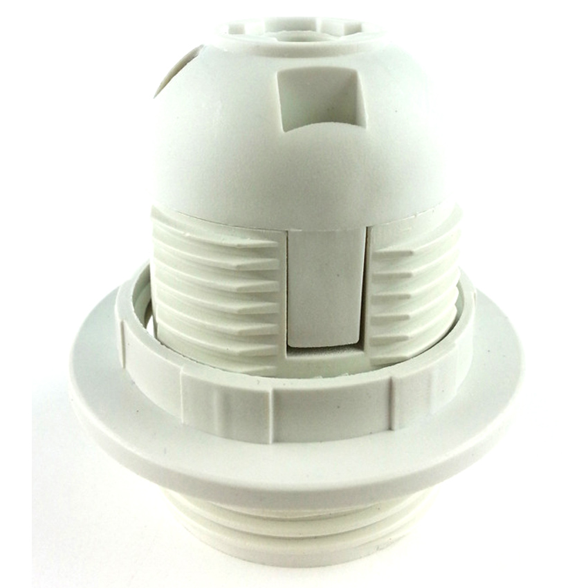 Portalámparas E27, tornillo de diente completo, blanco y negro, 4A, ahorro de energía, candelabro, enchufe de cabeza de bombilla Led, ajuste de Base de luz Vintage, 250V, E26