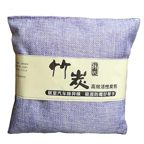 Air Purifying Bags Nature Fresh Charcoal Bamboo Air Purifying Bag Mold Odor Purifier Activated Carbon Air Purifying Bag: Purple