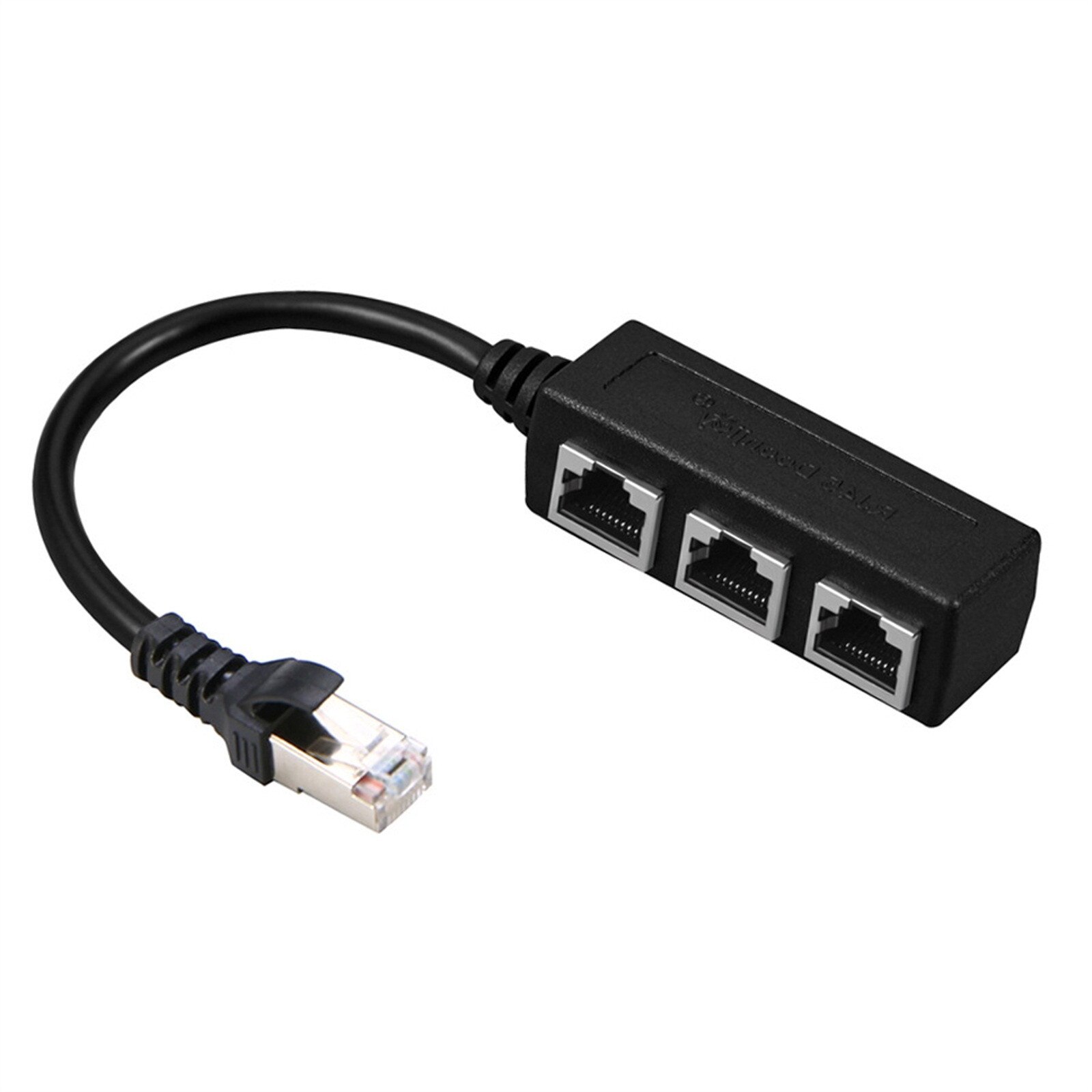 Network cCable Splitter Ethernet RJ45 Cable Adapter 1 Male To 3 Female Port LAN Network Plug Convertor Accessories: Default Title