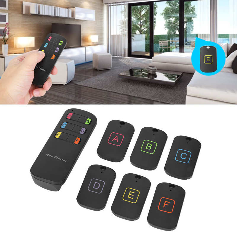 Anti-Lost Wireless Key Finder Remote Sound Alarm Locator Reminder with 6Pcs Receivers