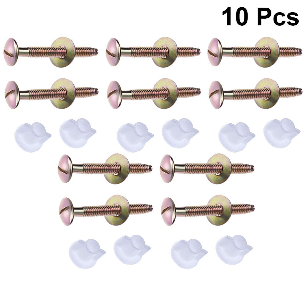 6pcs Toilet Bolt Toilet Tank Screw Fixing Bolt Fixed Fittings Toilet Screws Toilet Accessories with Nuts and Washers: Gloden 10pcs