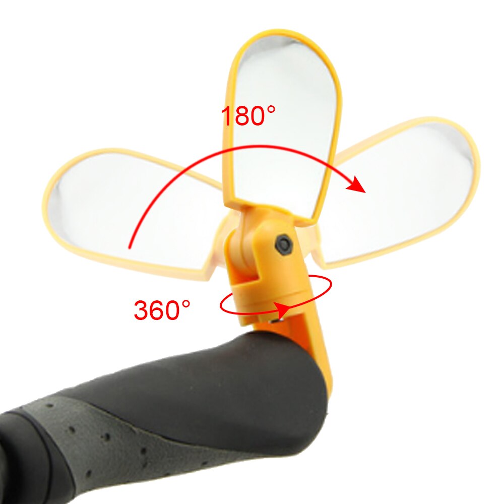 Bike Rearview Mirror Bicycle Accessories Cycling Road Mountain Bike Handlebar Wide Angle Rear Rotate View Mirrors 1pcs