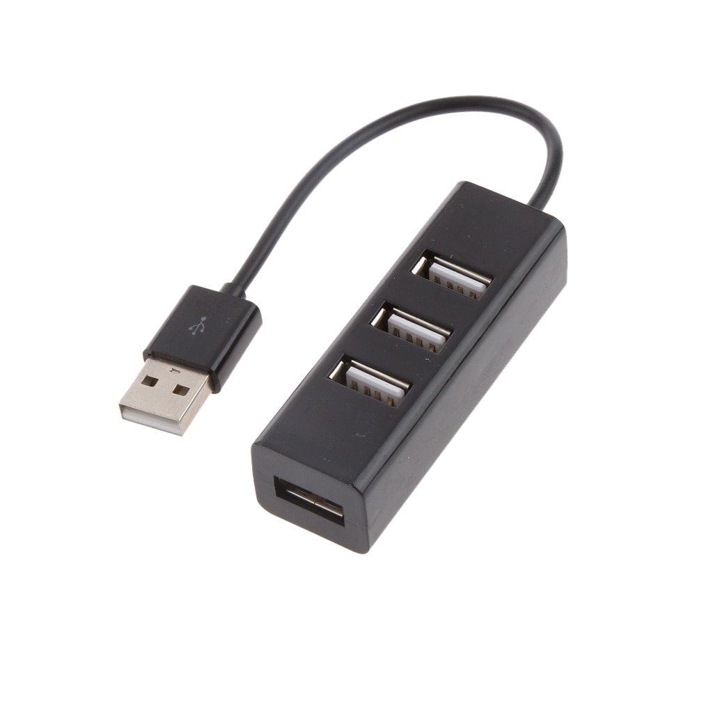 480Mbps USB 4 Port Multi Hub Extension Cable for Desktop Laptop Black