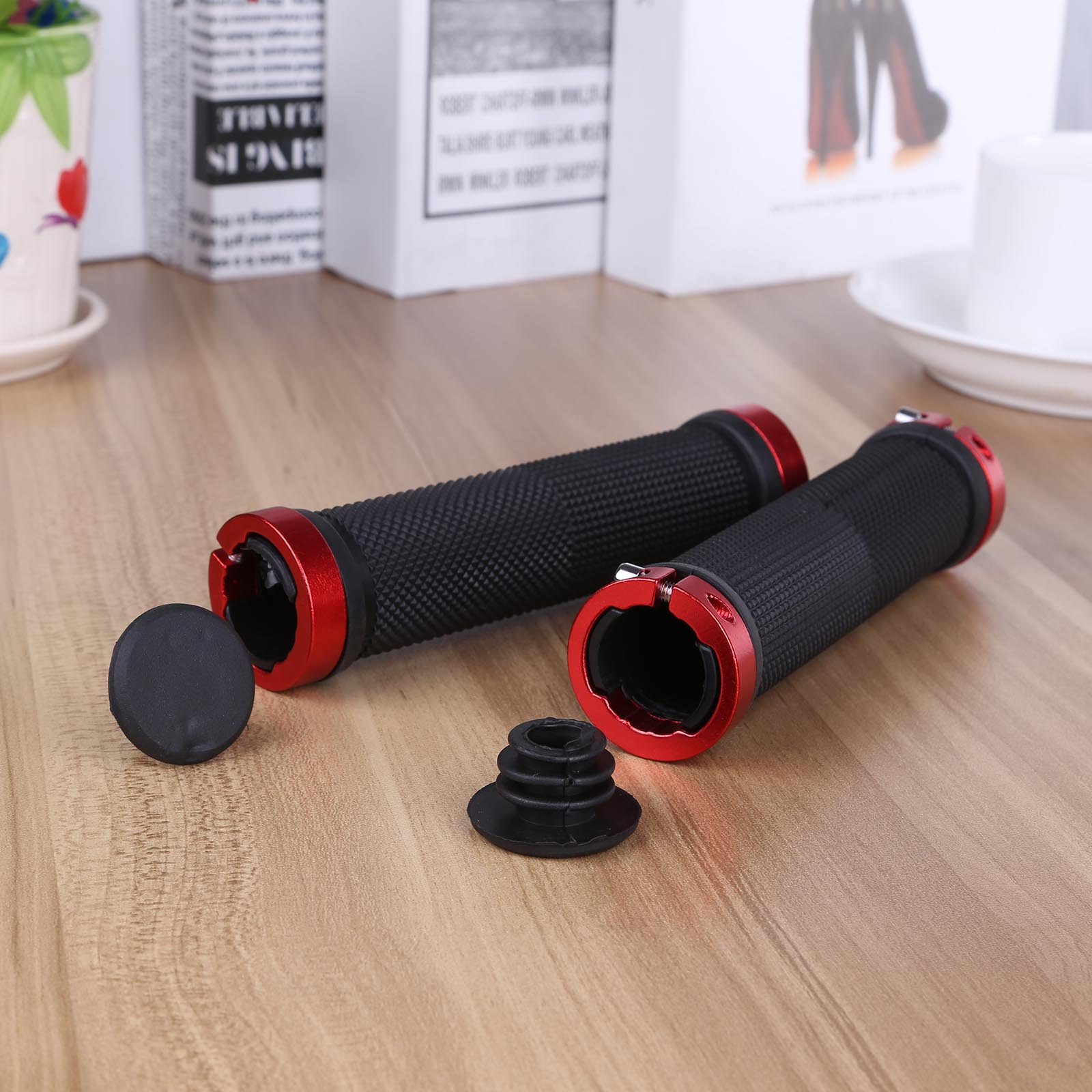 2 stücke/1 Paar Mountain Road Radfahren Bike Fahrrad MTB Lenker Abdeckung Griffe Glatte Weiche Gummi Anti-slip griff Grip Lock Bar Ende