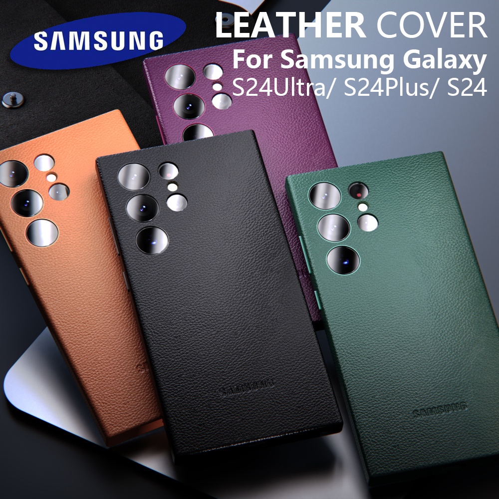 Originele lederen tas voor Samsung Galaxy S24 Ultra S24 FE Plus Luxe cover Schokbestendig Volledige beschermende schaal S24Ultra S24FE S24+