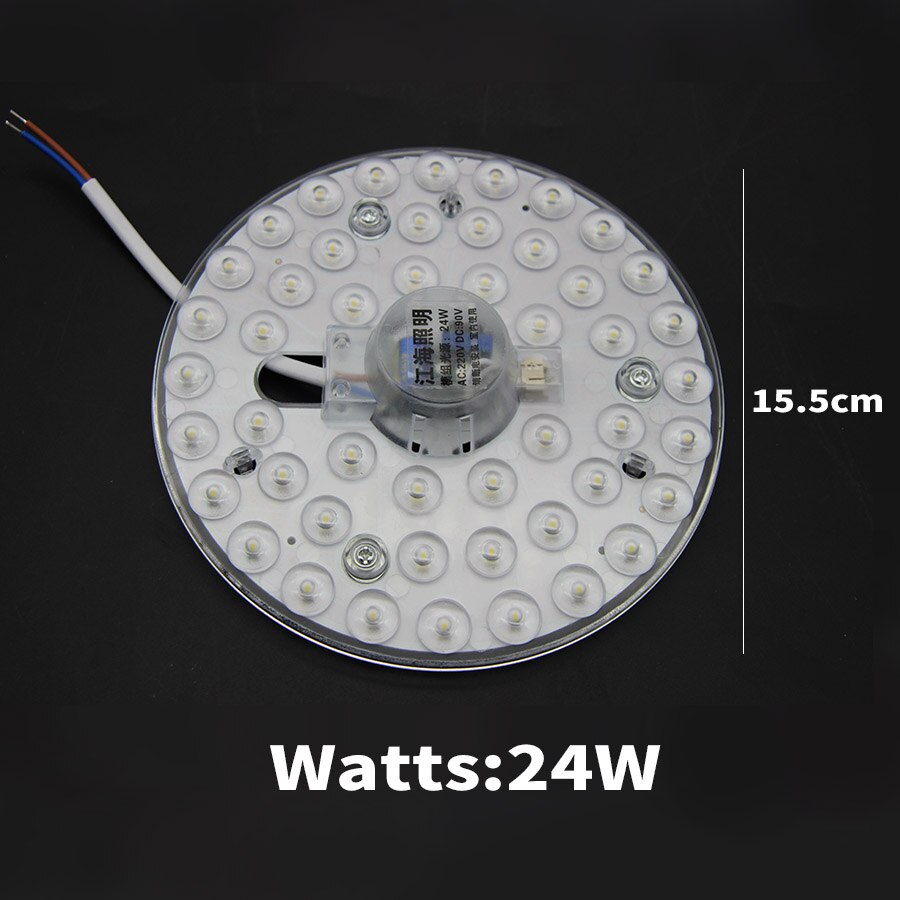 Lámpara de techo fuente de iluminación AC220V 12W 18W 24W 36W Panel de luz LED Placa de luz LED luz tipo pulpo tubo reemplazar lámpara de LED de techo: 24W