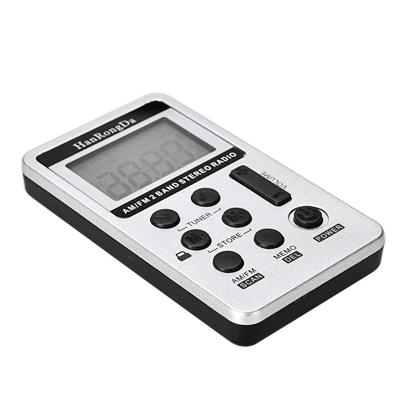 AM FM Stereo Radio Portable Mini Digital Tuning USB FM Radio Digital Frequency With LCD Display Lanyard and Earphone