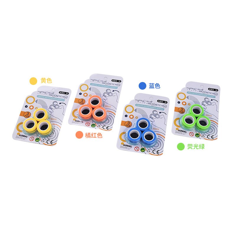 Magnetic Rings Fidget Unzip Toy Magic Ring Props Tools Children Magnetic Ring Finger Spinner Ring Adult Toys For boyfriend
