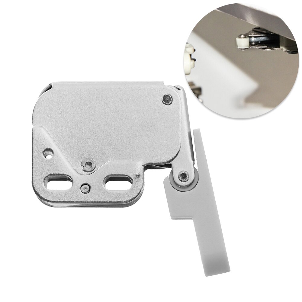 1PC Push Spring Clip Lock Cabinets Anti-Theft Catch Door Stop Closer With Screws Furniture Hardware Fittings