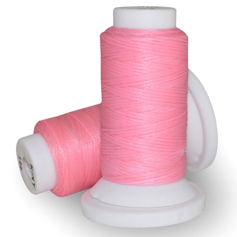 1PC 50Meters DIY Handicraft Tool Hand Waxed Thread 0.8mm 50m Polyester Cord Sewing Machine Stitching For Leather Craft: pink