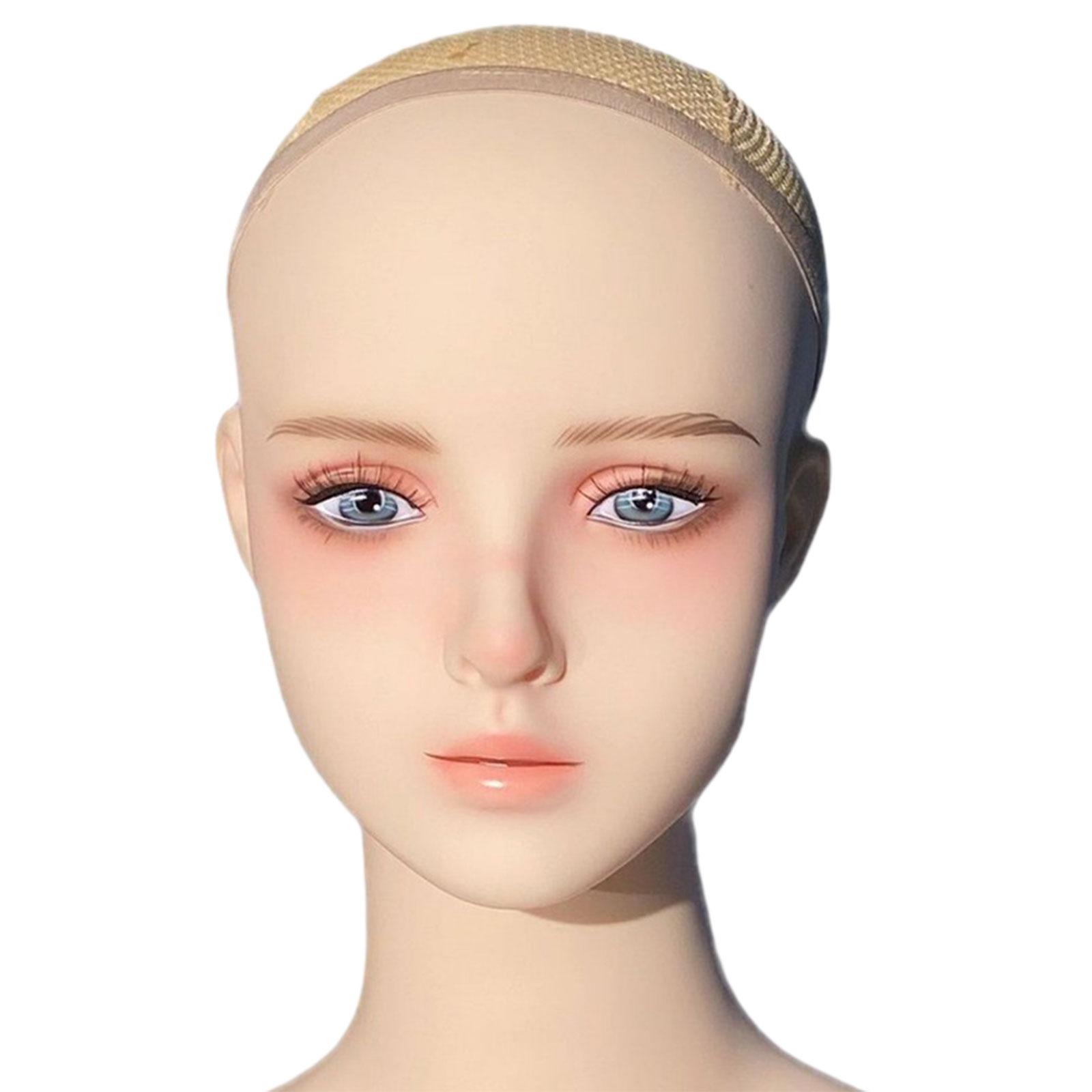Tête de mannequin T1 pour lunettes et casquettes, présentoir de perruque, tête de mannequin féminin avec initié au style exécutif, tête d'entraînement