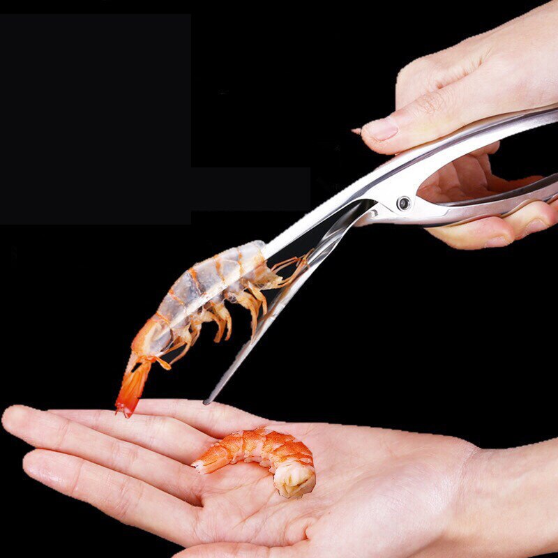 Décortiqueur de crevettes en acier inoxydable, pour fruits de mer,fournitures de cuisine pratiques, outil de décortication portable, couteau de pêche, éplucheur