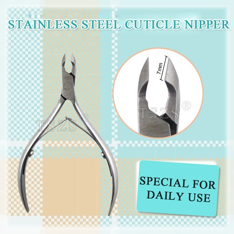 1 stks/partij Nail Art Nipper Rvs Cuticle Clipper Manicure Tang Cutter Tool