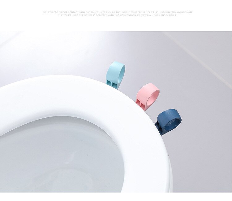 1Pc Wc Deksel Lift Kom Stoellift Handvat Raak Wc Badkamer Accessoires (Roze/Blauw)