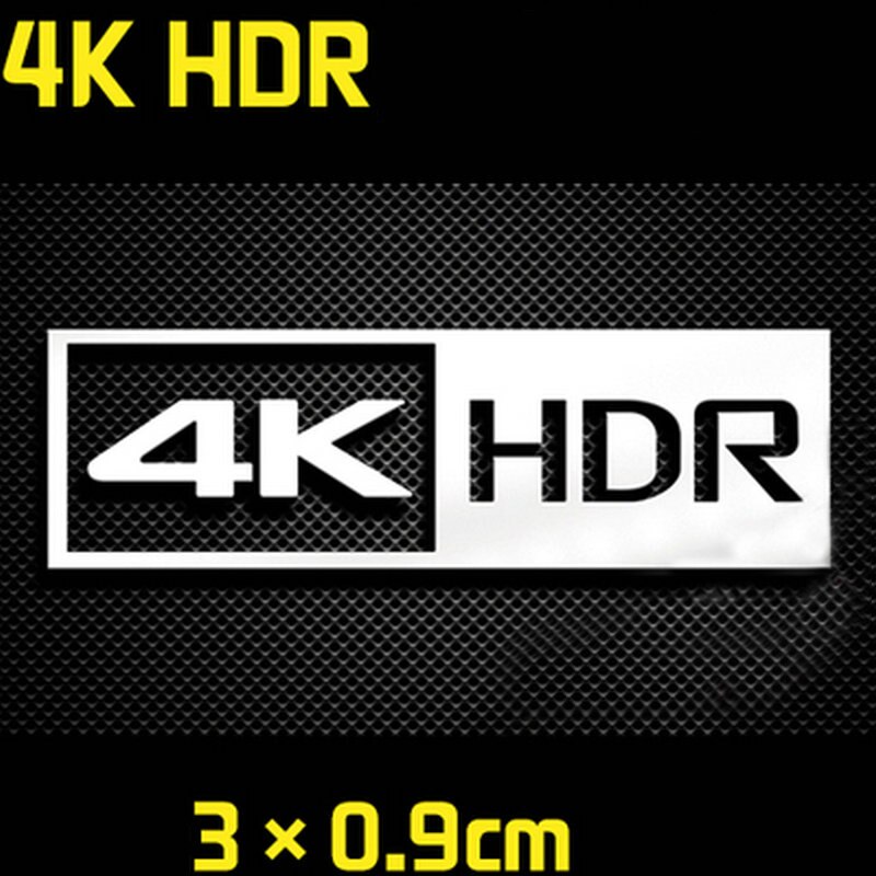 Etiqueta 4K HDR FHD HD, Monitor de TV, cine en casa, teléfono móvil, pegatina de Metal, pegatina de transferencia: G