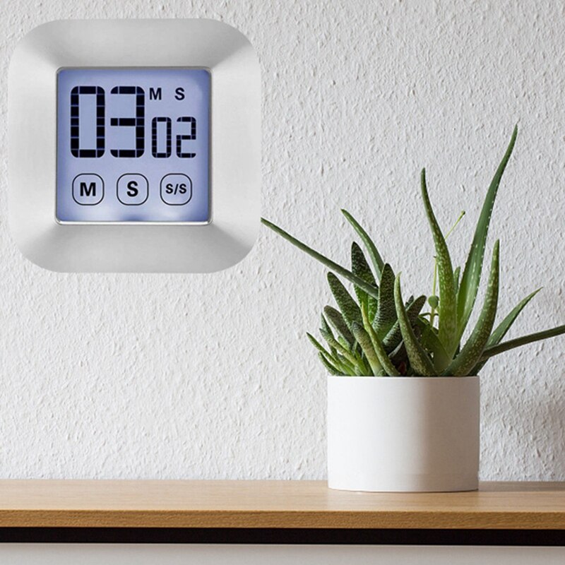 Smart Touch Screen Timer Digitale Koken Timer Magnetische Klok Lcd Abs Stopwatch Keuken Countdown Timer