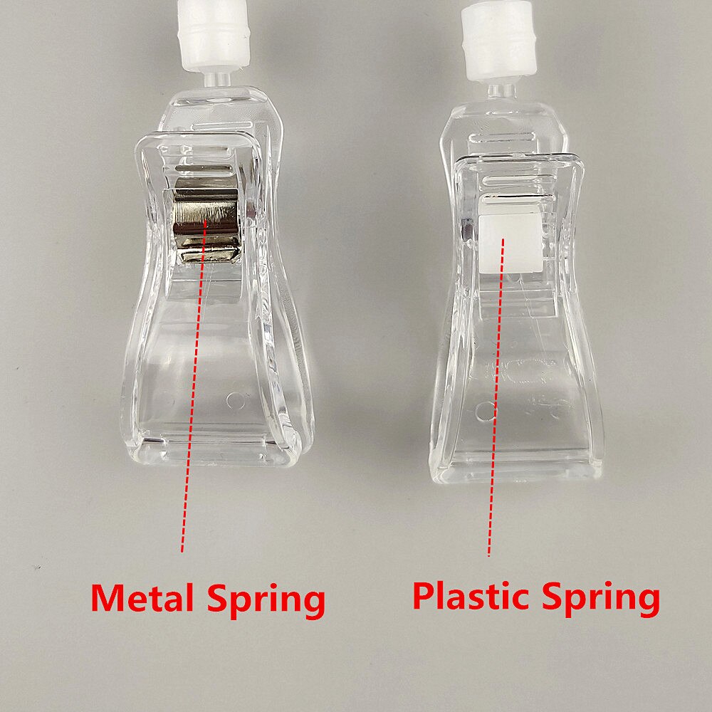 Klar pop plast skilt papir kort display pris label tag skilte clips holdere i supermarked forhandler 20 stk