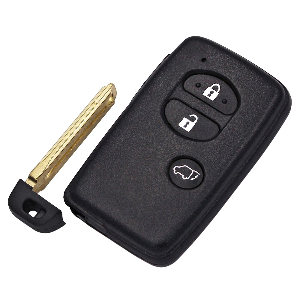 3 Knop Remote Autosleutel Shell Case Fob Voor Toyota Prius Land Cruiser 4Runner Met Insert Kleine Sleutel HYQ14AAB zwart