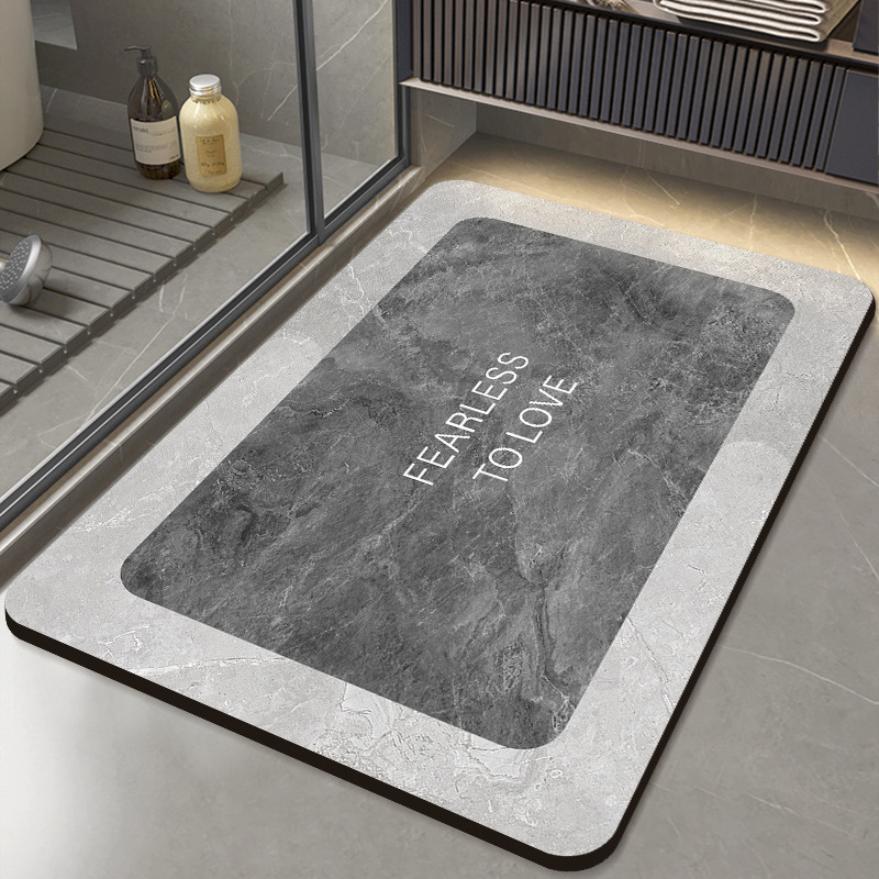 Luxury Diatom Mud Bath Mat Super Absorbent Floor Mats For Shower Room Toilet Foot Pad Non Slip Kitchen Rug Entrance Door Carpet: 45x70cm / Burgundy