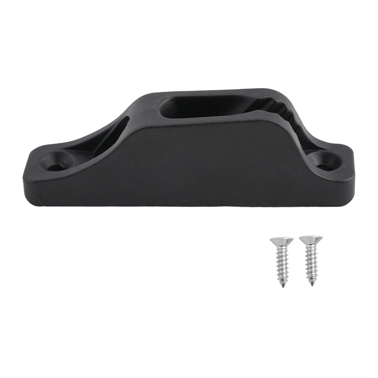 For Marine Yacht For Sailing Rope Tensioner Slide Nylon Cleat Sailing 6mm Soft Rope Black Color Easy To Adjust