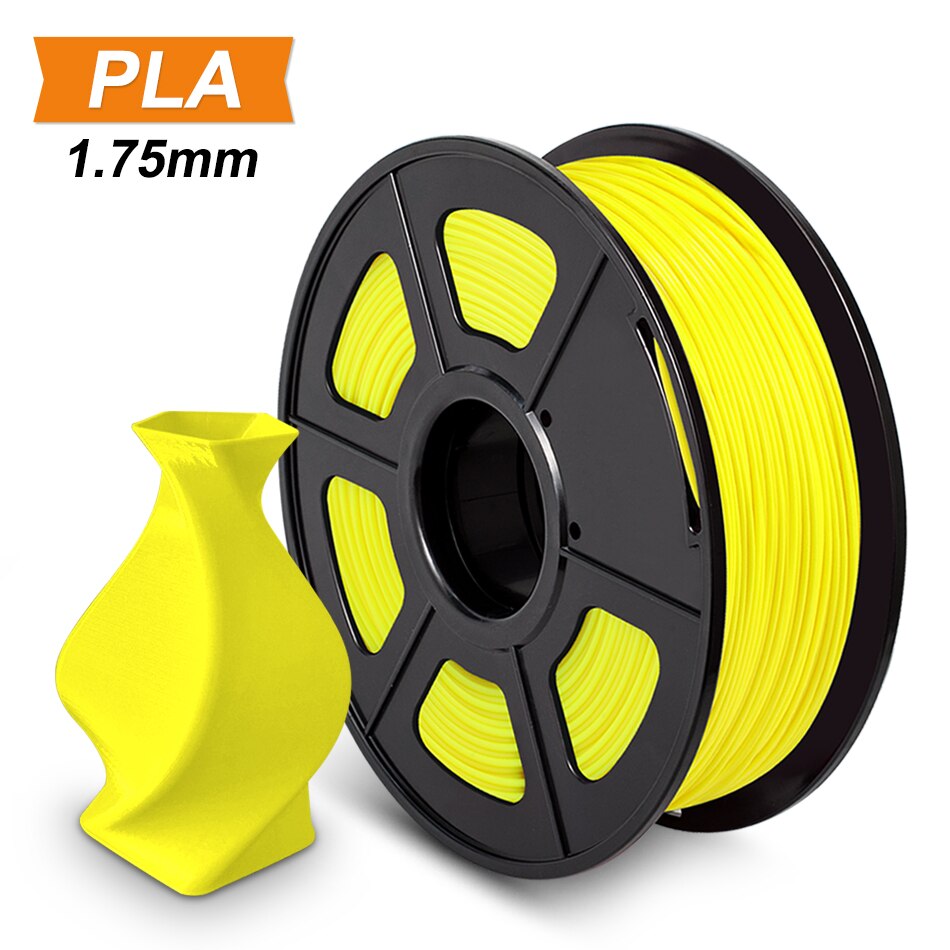 3D Printer Filament Skin PLA 1.75mm 1KG/2.2LB Spool Black Color with Lenght of 335m in Dimensional Accuracy+/-0.02mm: PLA Yellow