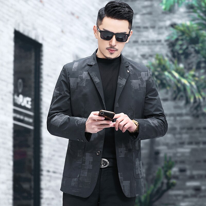 Traje informal de negocios para hombre, chaqueta de Traje individual con decoración occidental pequeña, novedad de primavera y otoño de 2022