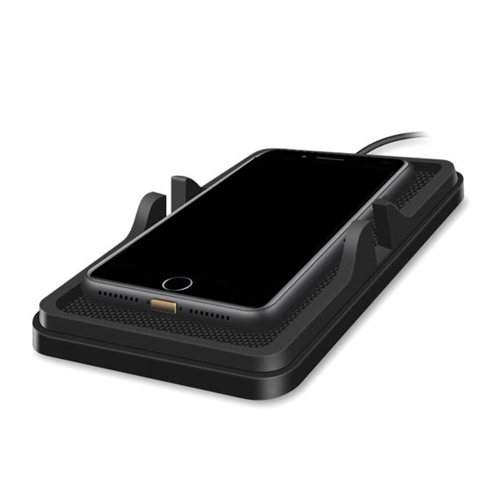 Non Slip Silicone Pad Car Mount Phone Holder Qi Wireless Charging Mat Pad for Car Dashboard Phone Mount for iPhone Samsung Mi: Default Title