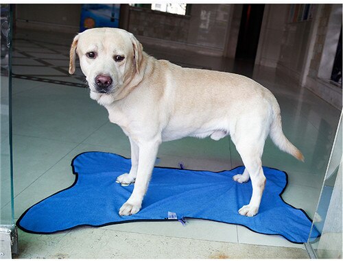 Schmutziger Hund Handtuch matt Schnell Trocken Hund Handtuch Blau Pfoten Handtuch Weichen, Saugfähigen Mikrofaser Haustier Schlecht Handtuch Pfote Reinigung Haustier matten: 104x74cm