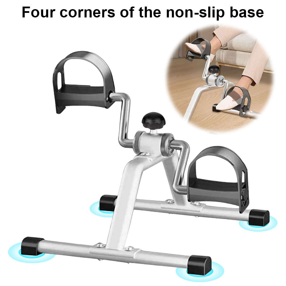 Ejercitador de Pedal portátil debajo del escritorio ejercitador de Pedal de bicicleta resistencia ajustable Mini entrenador de bicicleta antideslizante para ejercicio en casa