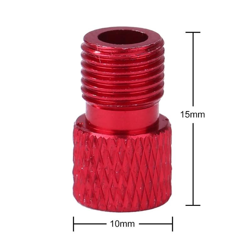 Schrader Valve Adapter Wear-resistant MTB Bike Valve Converter Fixed Gear Bicycle Presta to Schrader Valve Adapter: Red
