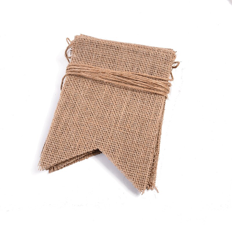 Bandierine Di Iuta 3 Pezzi Beige Bandierine 36 Bandierine Vintage Lino Imitato Ghirlanda Per Giardino, Festa Bandierine Colorate