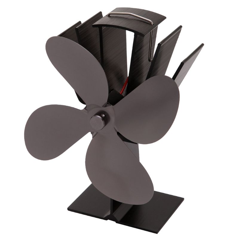 Ecofan de ahorro de circulación por calor, ventilador de estufa de chimenea de 4 aspas, para registro de madera