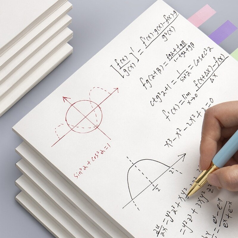 Tearable Sketchbook Portable Note Paper Pad Drawing Pad 40 Sheets Blank Papers Adhesive Binding Easy to Tear for Office