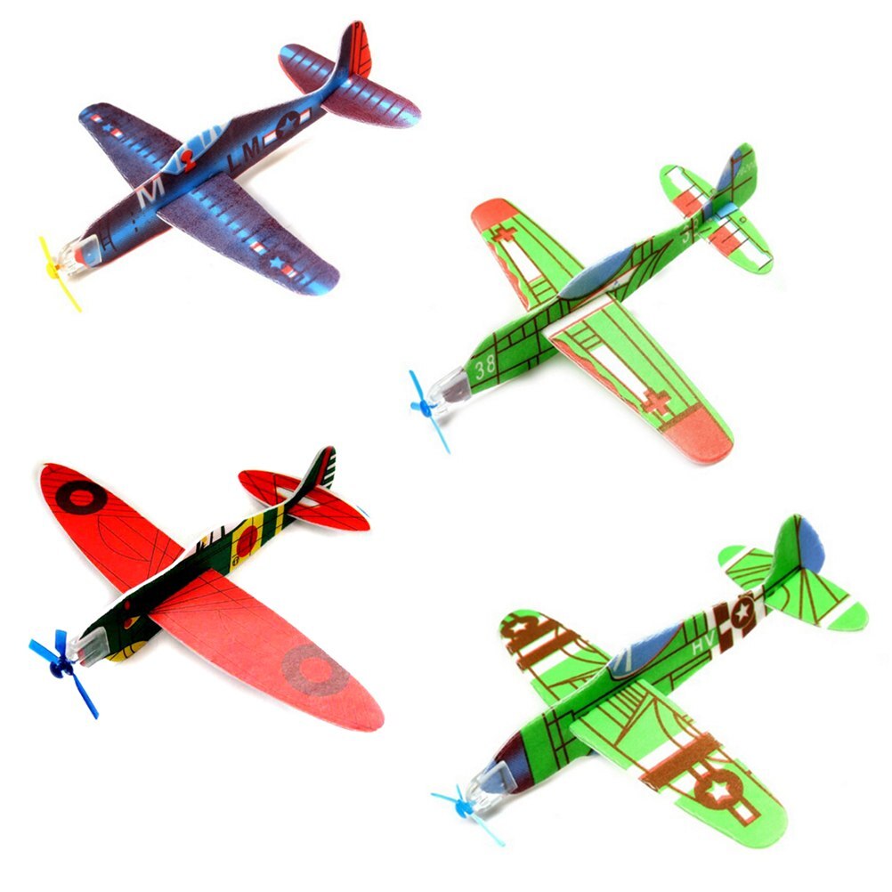 1PCS Hand Throw Foam Plane Toys Outdoor Launch Glider Airplane Kids Toy Free Fly Plane Toys Puzzle Model Jouet: 12cm randomly 3pcs